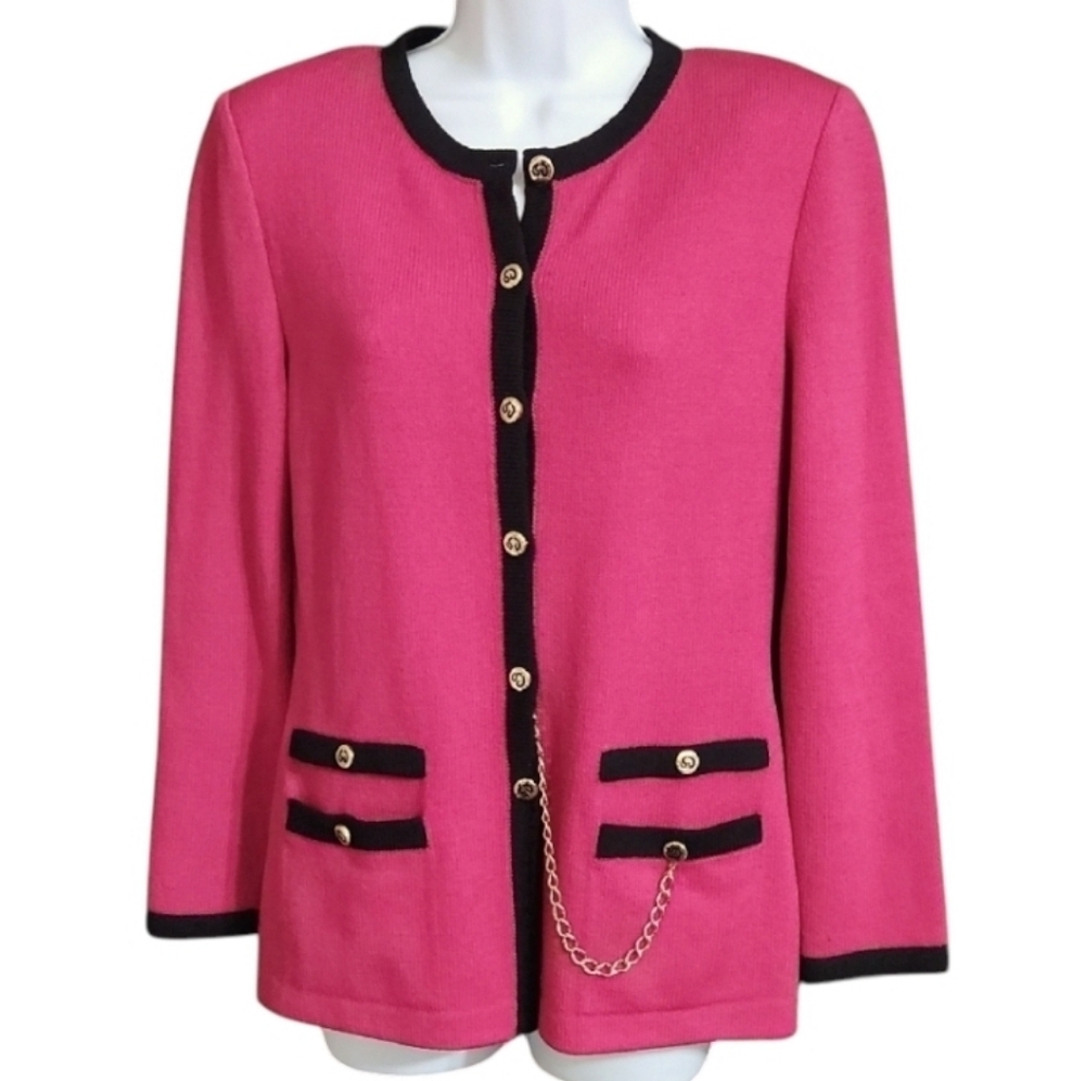 St John Vintage Evening Jacket Chain Detail